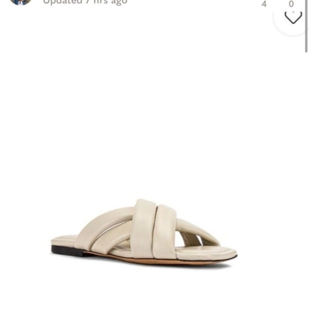 Anine Bing Eve Cream Padded Slide Sandals